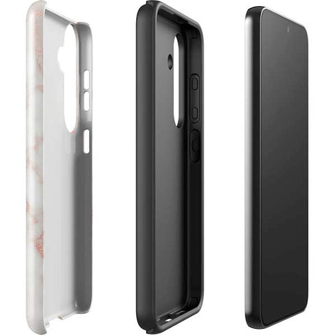 Rose Gold Marble Galaxy S24 Plus Impact Case